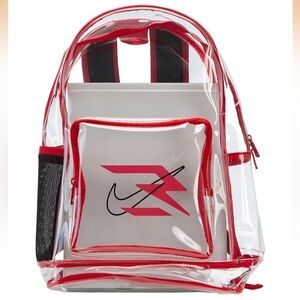 Nike 3Brand Clear Backpack – Red – One size (23L)